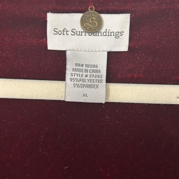 Soft Surroundings Velour V-Neck Dress (XL) - Picture 9 of 12